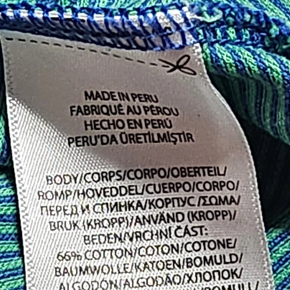 Ralph Lauren Polo Shirt Mens XL Green Blue Striped Short Sleeve Classic Fit Logo